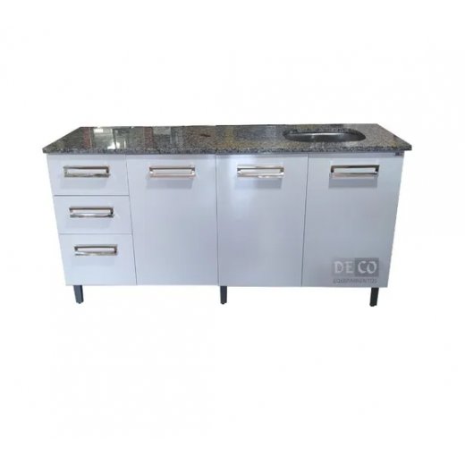 Mueble Cocina Bajo Mesada 1.60 Granito Pileta Derecha