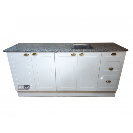 Mueble Para Cocina Mdf + Mesada Granito 