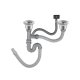 Pileta Doble De Acero Inoxidable 304 Sobreponer + Valvulas