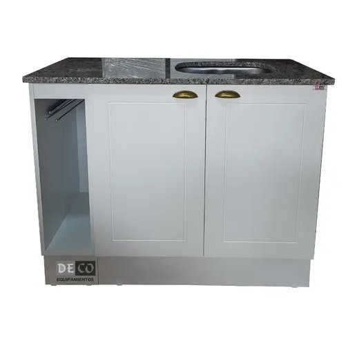 Mueble Cocina Mdf Un Metro 1.03 X 054 Con Mesada Granito