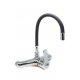 Grifo De Cocina Monocomando Flexible Negro Pared