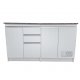 Mueble Cocina Mdf Bajo Mesada 1.50x92x54 Granito y Pileta