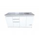 Mueble Cocina Mdf Bajo Mesada 1.50x92x54 Granito y Pileta