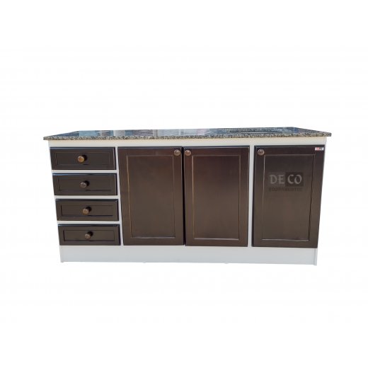 Mueble Cocina Granito Frente De Pino Lustrado ,granito 