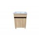 Mueble Baño Mdf18 C/patas, Bacha Loza 60 X 46 .