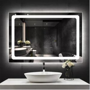 Espejo Con Luces Led Baño 80x60cm Color del marco Espejo c/ luz fría