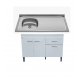 Bajo Mesa acero inox pileta izquierda
