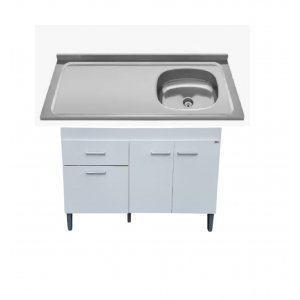 Bajo mesada mesada acero inox pileta derecha