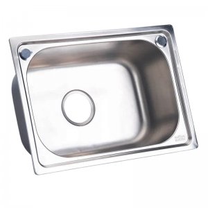Pileta Simple Cocina Sobreponer 48X35+ Válvula+ Sifon