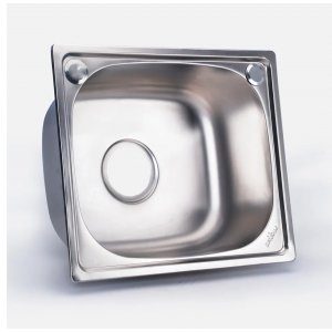 Pileta Simple Cocina Sobreponer 42X37+ Válvula+ Sifon