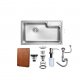Pileta Acero Grueso 75 X 45 C/ACCESORIOS