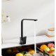 Monomando Cocina Mesa Acero Inox 304 Negro Mate