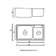 Pileta Y Media Acero Inoxidable 68 x 39 x 19,