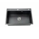 Pileta Simple Acero 60 x 45 Cuadrada Cocina Negra 