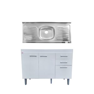Mueble Y Mesada De Acero Inoxidable