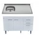 Bajo Mesa acero inox pileta izquierda