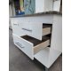 Mesada De Granito 120 Cm,mueble Bajo De Cocina Blanco Armado 