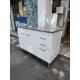  Mesada De Granito 120 Cm,mueble Bajo De Cocina Blanco Armado 