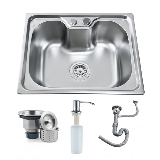  Pileta Inox Grande Simple Sobreponer 