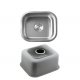 Pileta Acero Inox. Puntas Redondeada 42x36x19