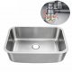 Pileta Acero Inox. Grande Puntas Redondeada 59x38x17 Cm Deco