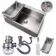 Pileta Cocina Cuadrada Acero 304 Sobreponer 60cm Profunda