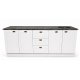 MUEBLE COCINA MDF, MESA GRANITO Y PILETA ACERO INOXIDABLE