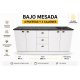 MUEBLE COCINA MDF, MESA GRANITO Y PILETA ACERO INOXIDABLE