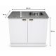 Bajo Mesada Mdf ,granito,pileta / 80cm ,mueble De Cocina