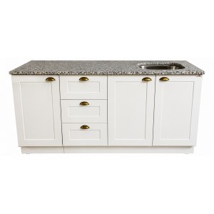 Mueble Cocina Bajo Mesada Mdf 1.60 Mts Metros Con Granito