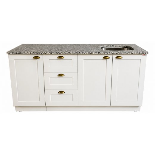 Mueble Cocina Bajo Mesada Mdf 1.60 Mts Metros Con Granito