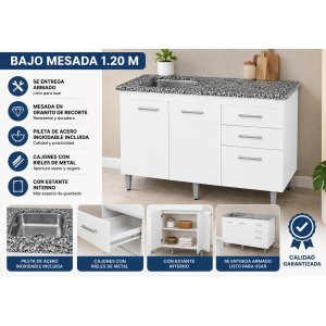 bajo mesada con granito de Recorte