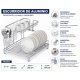  Escurridor De Platos 100% Aluminio
