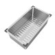  Pileta Cocina Cuadrada Acero 304 Sobreponer 60cm Profunda